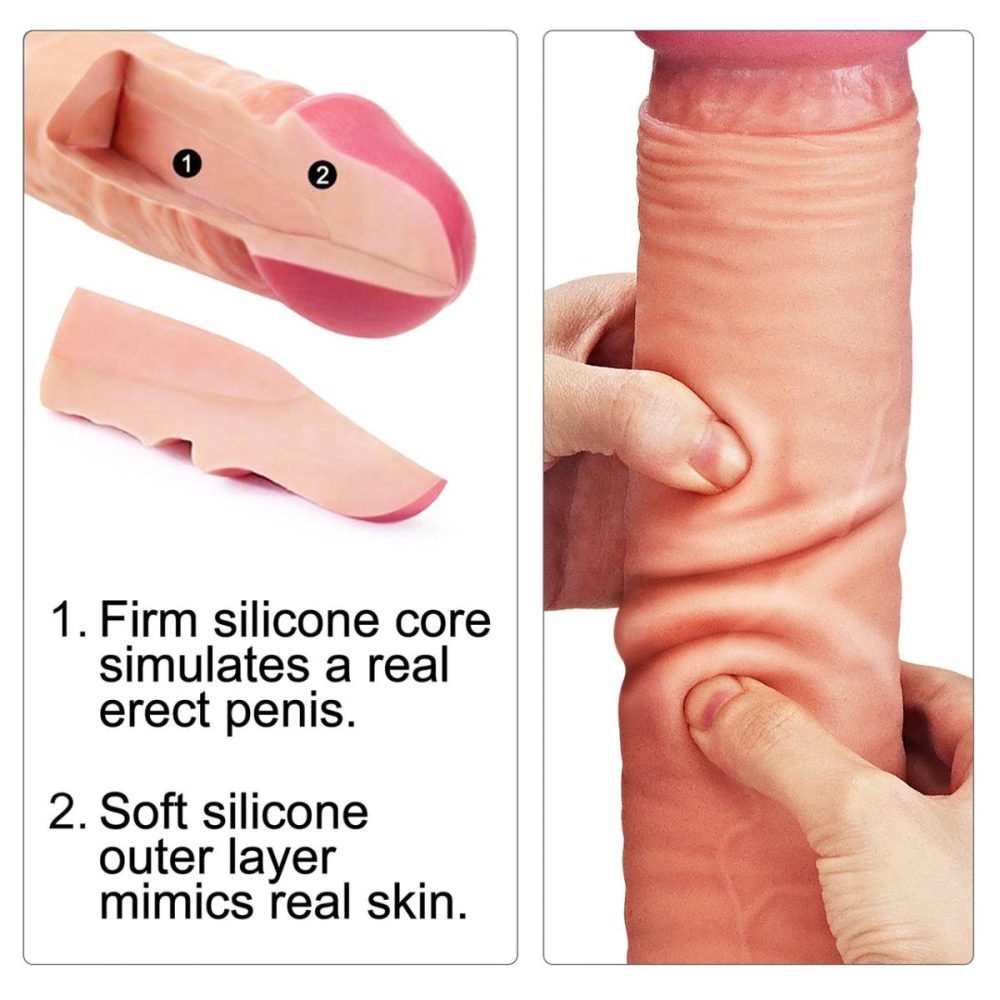 Realistic Dildos | Sigmar XL 9.5" Realistic Dual Density Silicone Dildo With Suction Cup & Balls