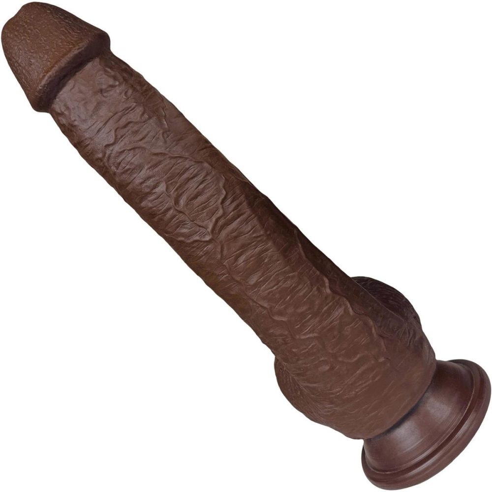 Realistic Dildos | The Engineer 7 Inch Silicone Realistic Dildo With Balls & Suction Cup Base – Chocolate