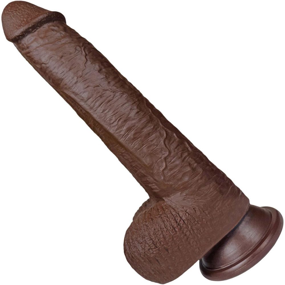 Realistic Dildos | The Engineer 7 Inch Silicone Realistic Dildo With Balls & Suction Cup Base – Chocolate