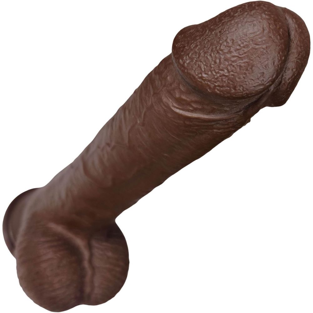 Realistic Dildos | The Engineer 7 Inch Silicone Realistic Dildo With Balls & Suction Cup Base – Chocolate