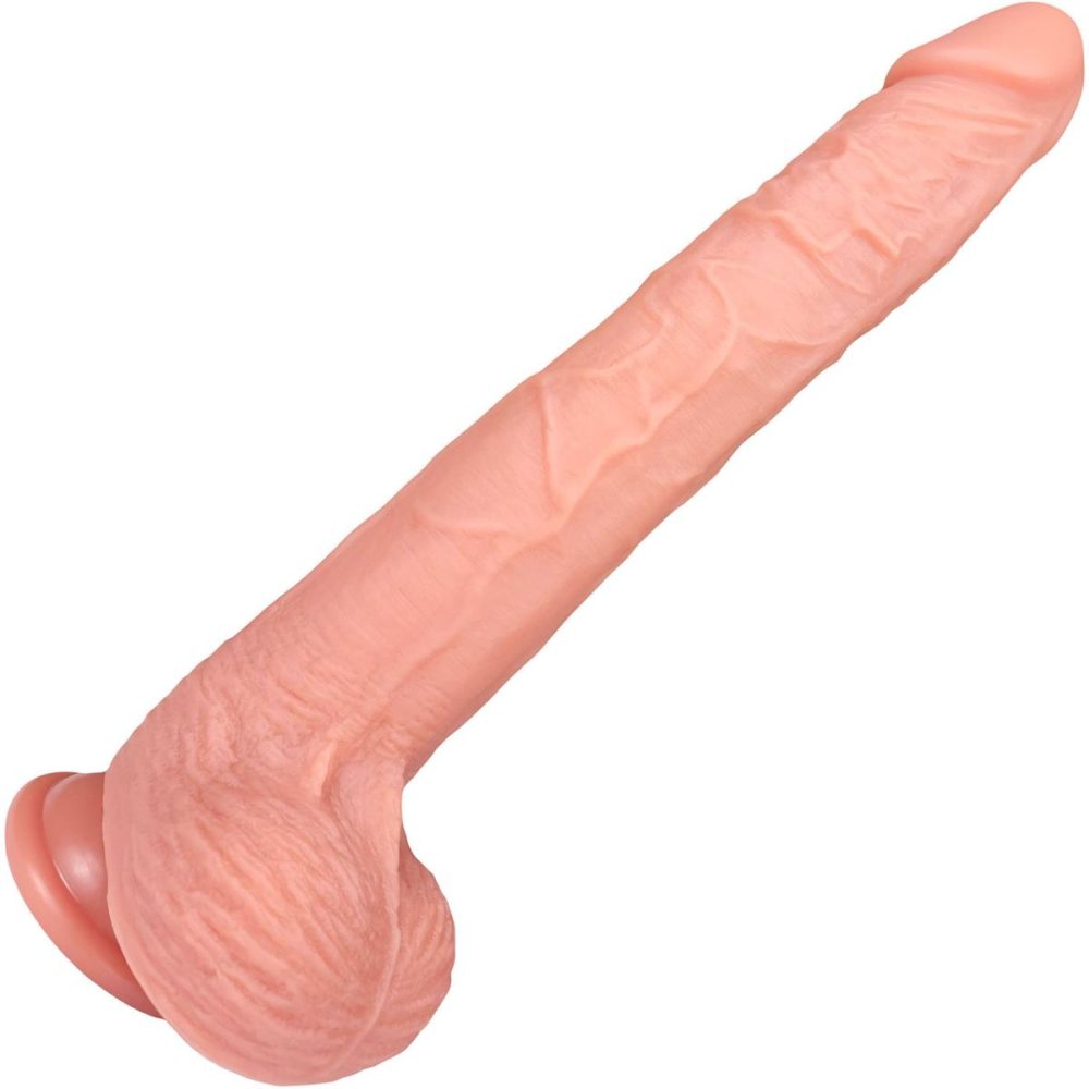 Realistic Dildos | The Stallion 10 Inch Silicone Realistic Dildo With Balls & Suction Cup Base – Vanilla