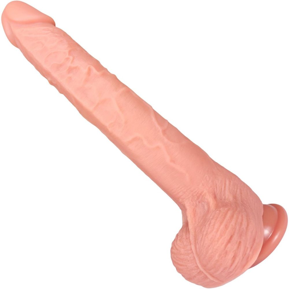 Realistic Dildos | The Stallion 10 Inch Silicone Realistic Dildo With Balls & Suction Cup Base – Vanilla