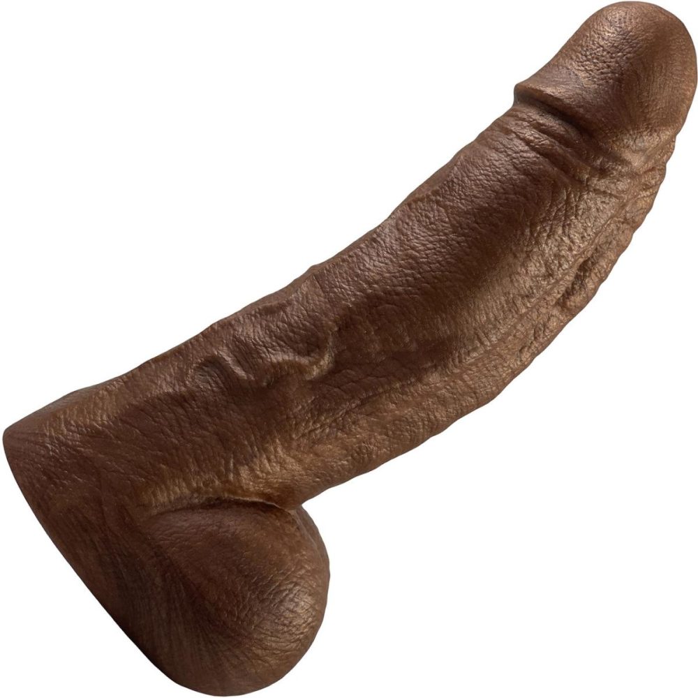 Realistic Dildos | The Titan Small 6" Platinum Silicone Ultrarealistic Dildo With Balls – Chocolate