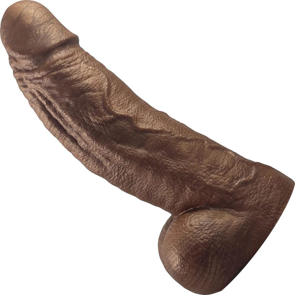 Realistic Dildos | The Titan Small 6" Platinum Silicone Ultrarealistic Dildo With Balls – Chocolate