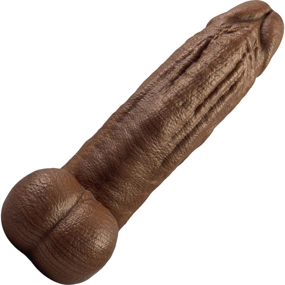 Realistic Dildos | The Titan Small 6" Platinum Silicone Ultrarealistic Dildo With Balls – Chocolate