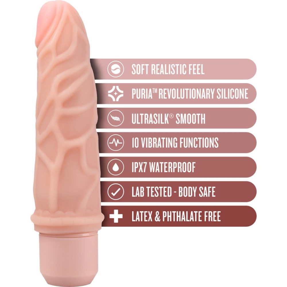 Realistic Vibrators | Dr. Skin Silicone Dr. Robert Waterproof Vibrating 7" Dildo – Vanilla