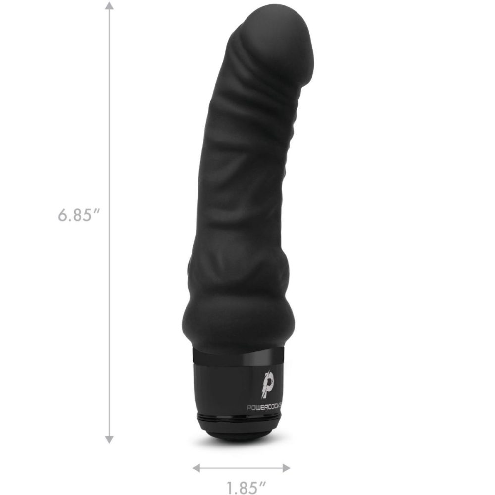 Realistic Vibrators | Realistic Silicone Waterproof Rechargeable 6" Vibrator – Black