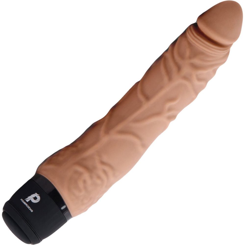 Realistic Vibrators | Realistic Silicone Waterproof Rechargeable 7" Vibrator – Caramel