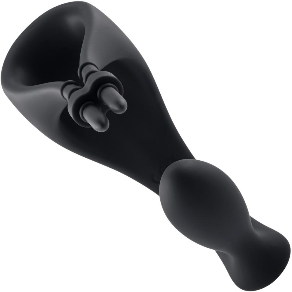 Remote Control Vibrators | Back It Up Rechargeable Waterproof Silicone Vibrating Cock Ring & Anal Plug With Remote