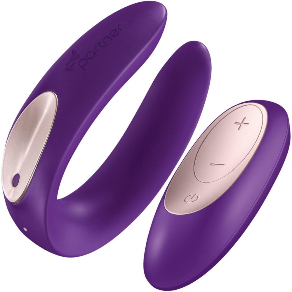 Remote Control Vibrators | Double Plus Remote Dual Motor 10-function Rechargeable Silicone Couples Vibrator