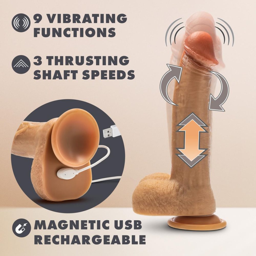 Remote Control Vibrators | Dr. Skin Dr. Phillips 8.5" Gyrating Vibrating Thrusting Silicone Dildo With Suction Cup & Remote