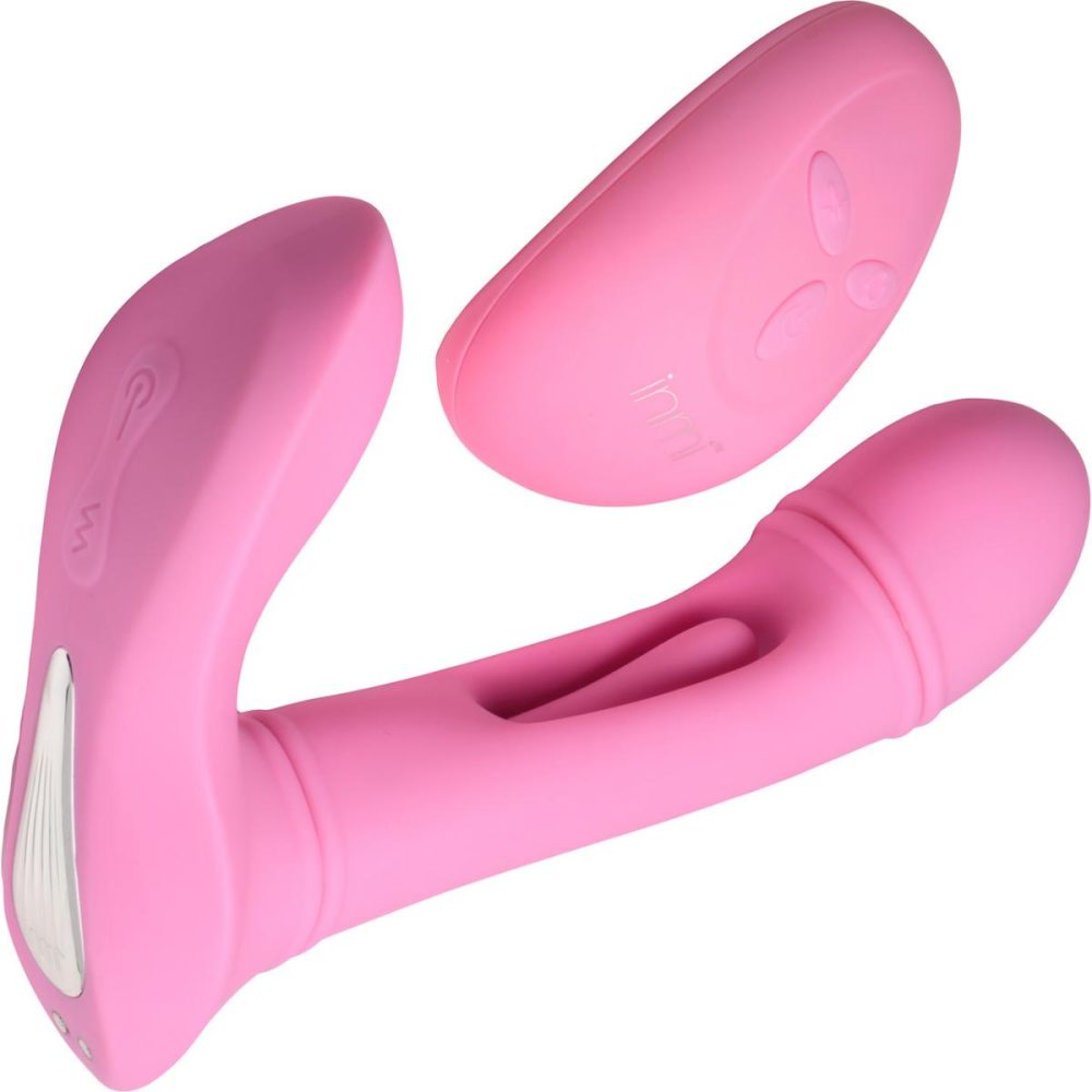 Remote Control Vibrators | Flickers G-Flick Rechargeable Silicone Flicking G-Spot Vibrator With Remote – Pink