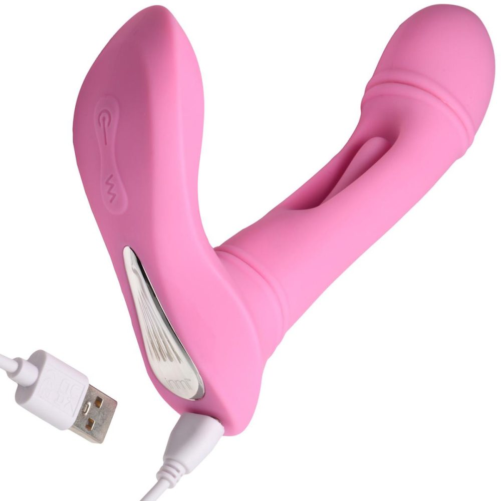 Remote Control Vibrators | Flickers G-Flick Rechargeable Silicone Flicking G-Spot Vibrator With Remote – Pink