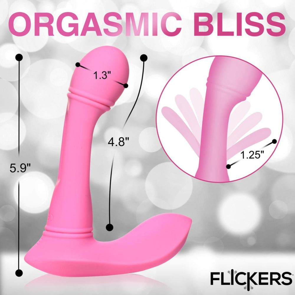 Remote Control Vibrators | Flickers G-Flick Rechargeable Silicone Flicking G-Spot Vibrator With Remote – Pink