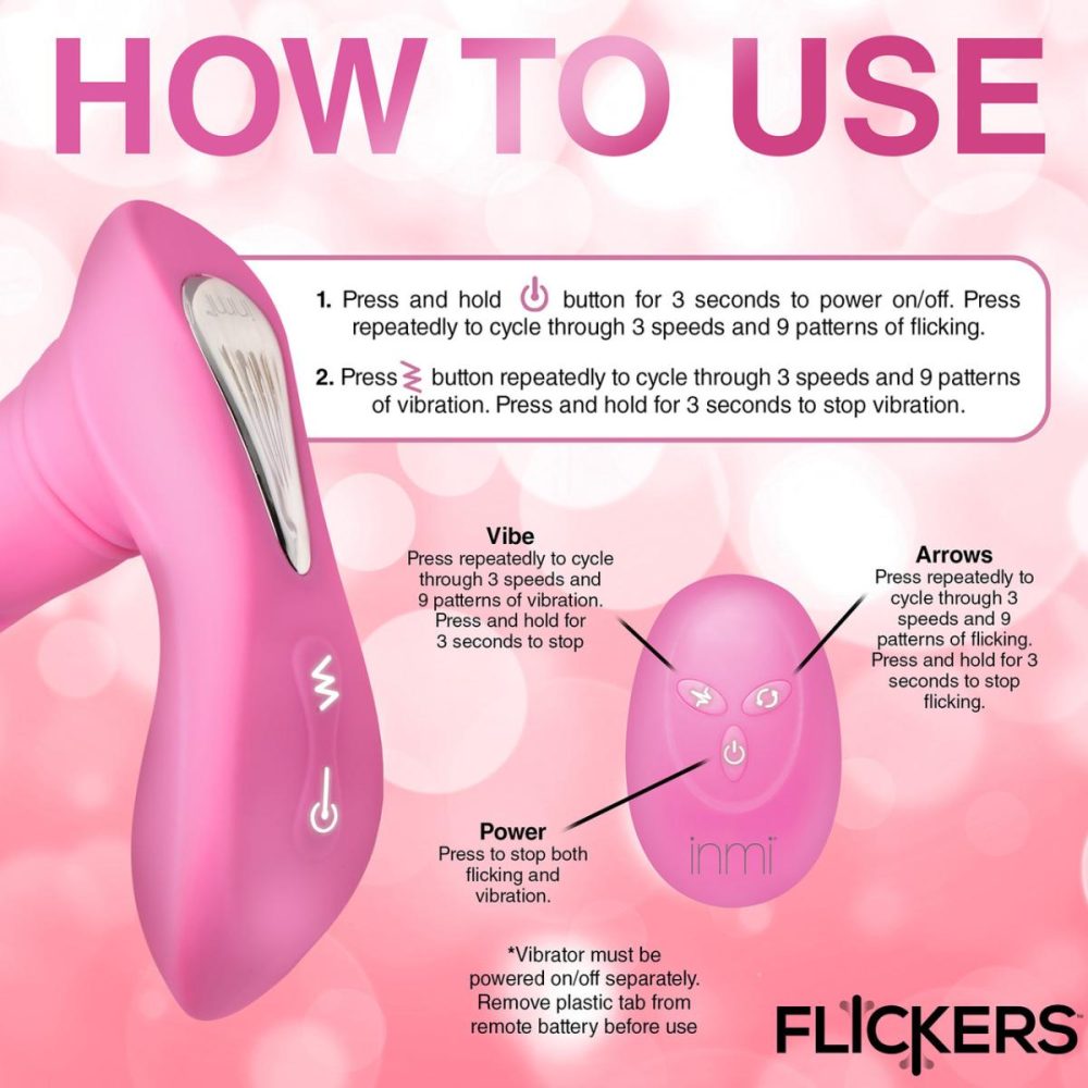 Remote Control Vibrators | Flickers G-Flick Rechargeable Silicone Flicking G-Spot Vibrator With Remote – Pink