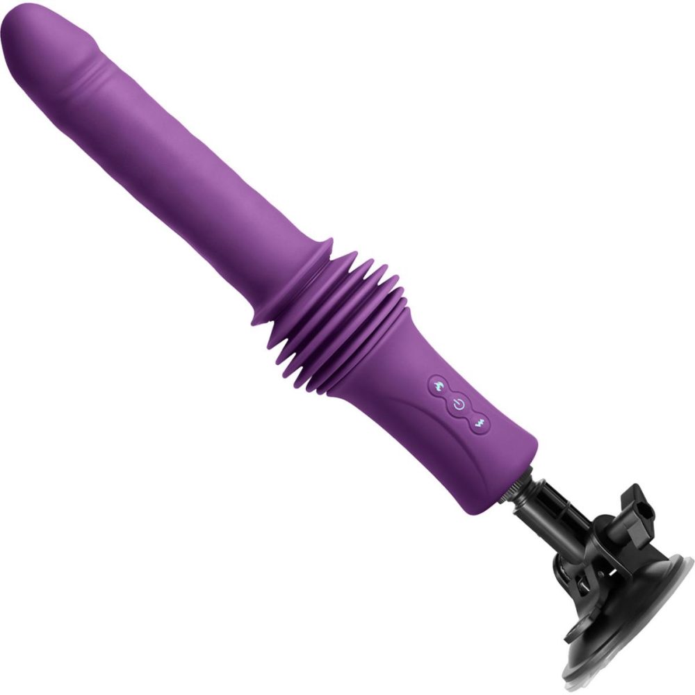 Remote Control Vibrators | Inya Super Stroker Thrusting Silicone Vibrator With Warming Feature, Suction Mount & Remote – Purple