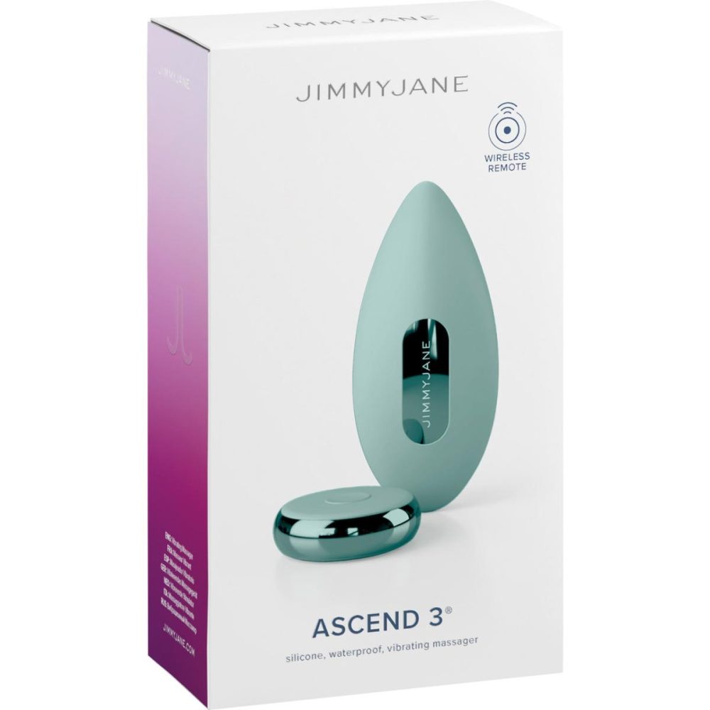 Remote Control Vibrators | JimmyJane Ascend 3 Rechargeable Silicone Waterproof Vibrating Massager With Remote – Teal