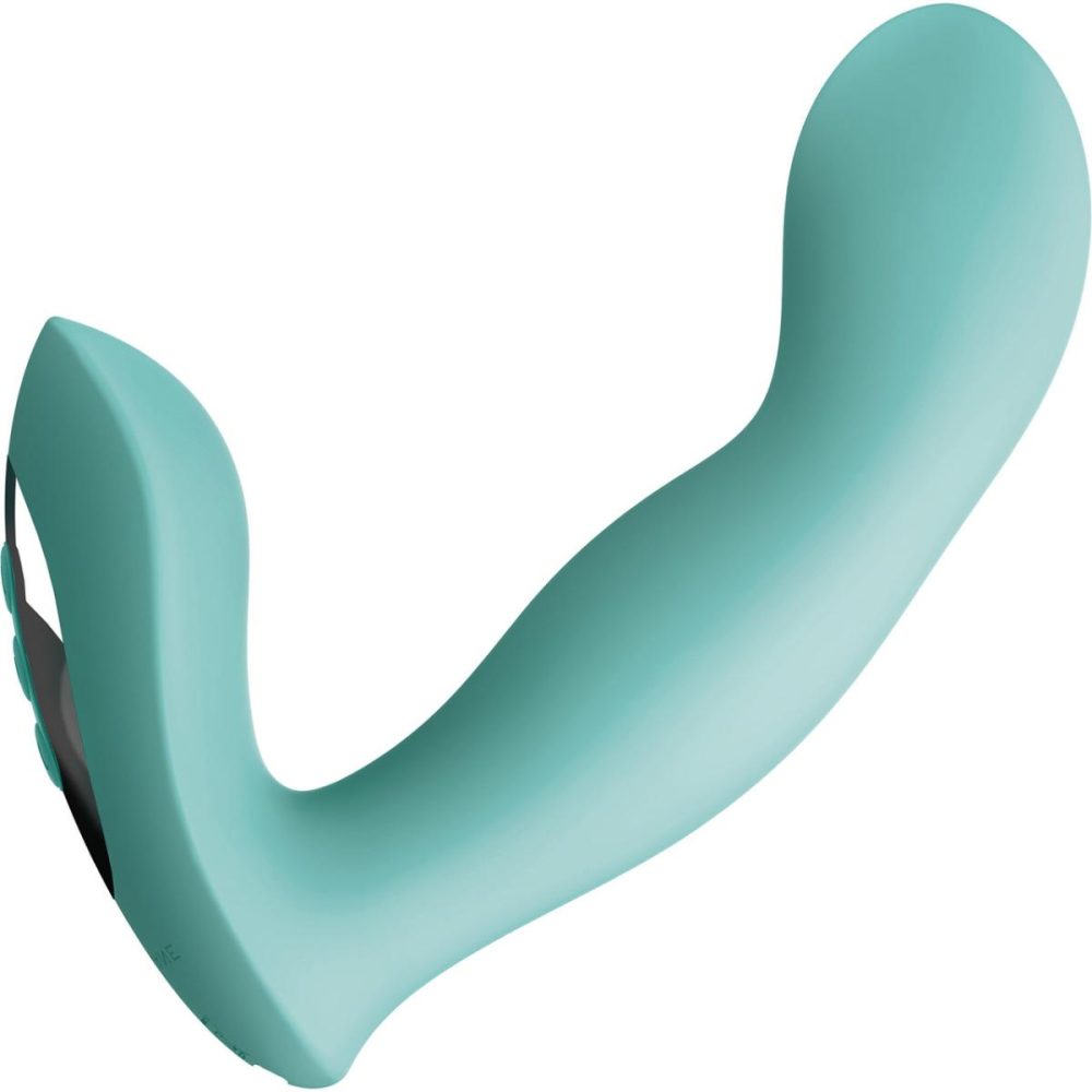 Remote Control Vibrators | JimmyJane Pulsus G-Spot Rechargeable Silicone Dual Stimulation Vibrator With Remote – Teal