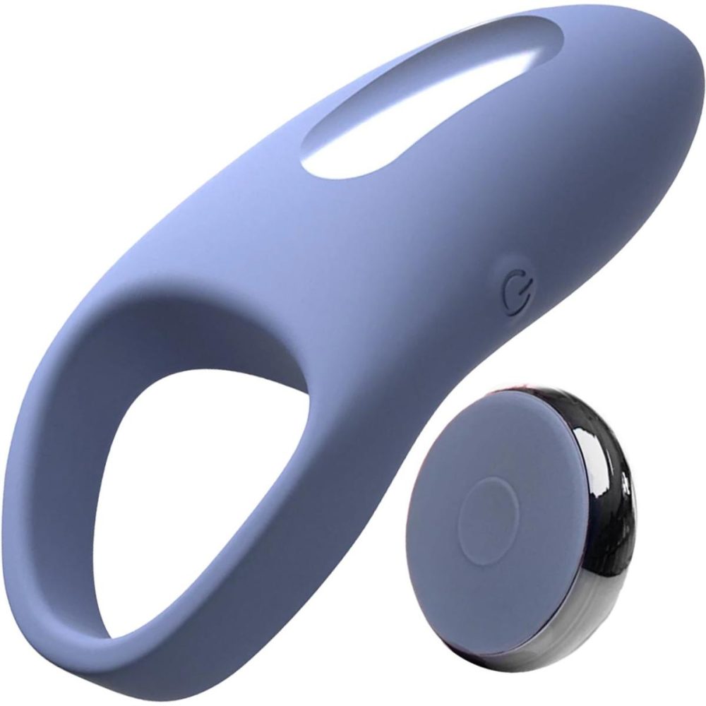 Remote Control Vibrators | JimmyJane Tarvos Rechargeable Waterproof Silicone Vibrating Cock Ring With Remote – Blue