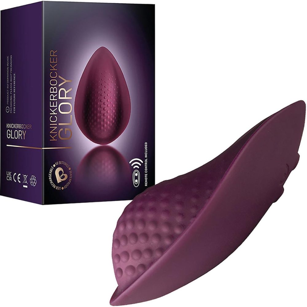 Remote Control Vibrators | Knickerbocker Glory Rechargeable Silicone Clitoral Stimulator With Remote Rocks-Off – Burgundy