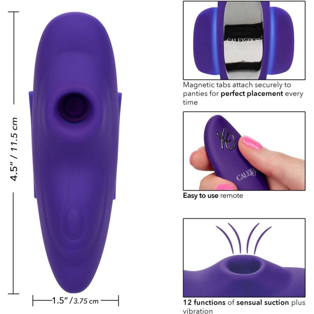 Remote Control Vibrators | Lock-N-Play Remote Suction Rechargeable Silicone Panty Teaser With Remote – Purple