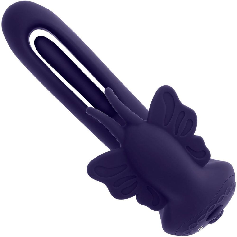 Remote Control Vibrators | Lord Of The Wings Dual Stimulation Vibrator With Flapping Shaft & Remote