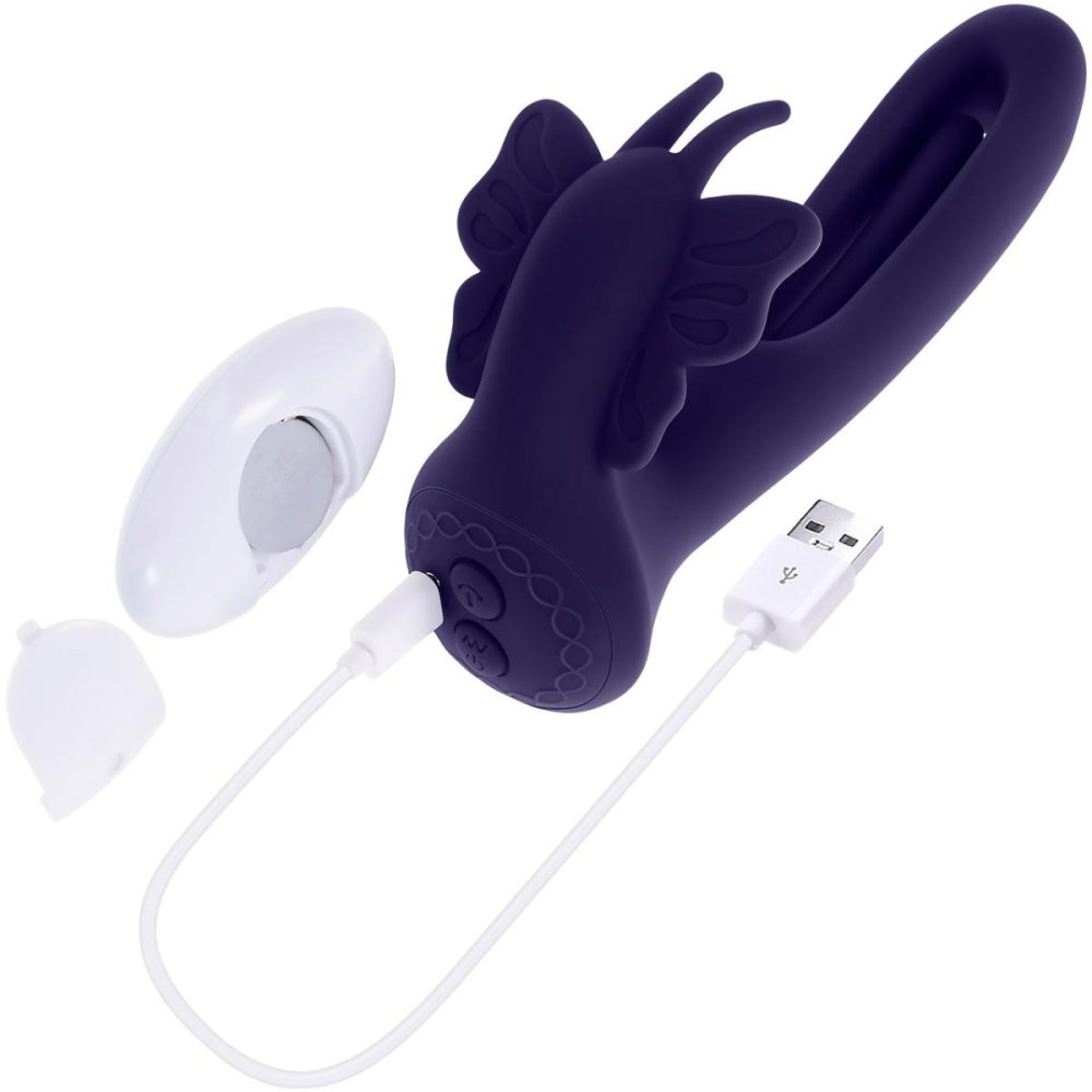 Remote Control Vibrators | Lord Of The Wings Dual Stimulation Vibrator With Flapping Shaft & Remote