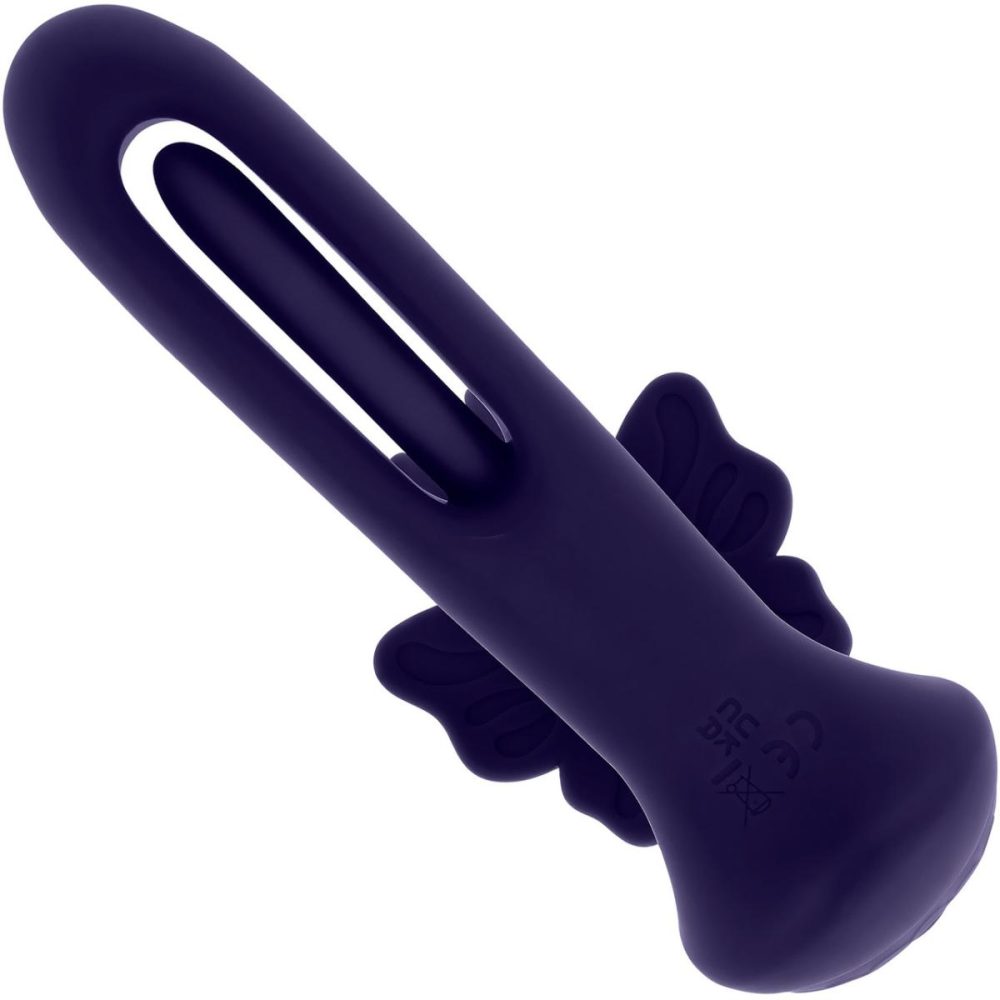 Remote Control Vibrators | Lord Of The Wings Dual Stimulation Vibrator With Flapping Shaft & Remote