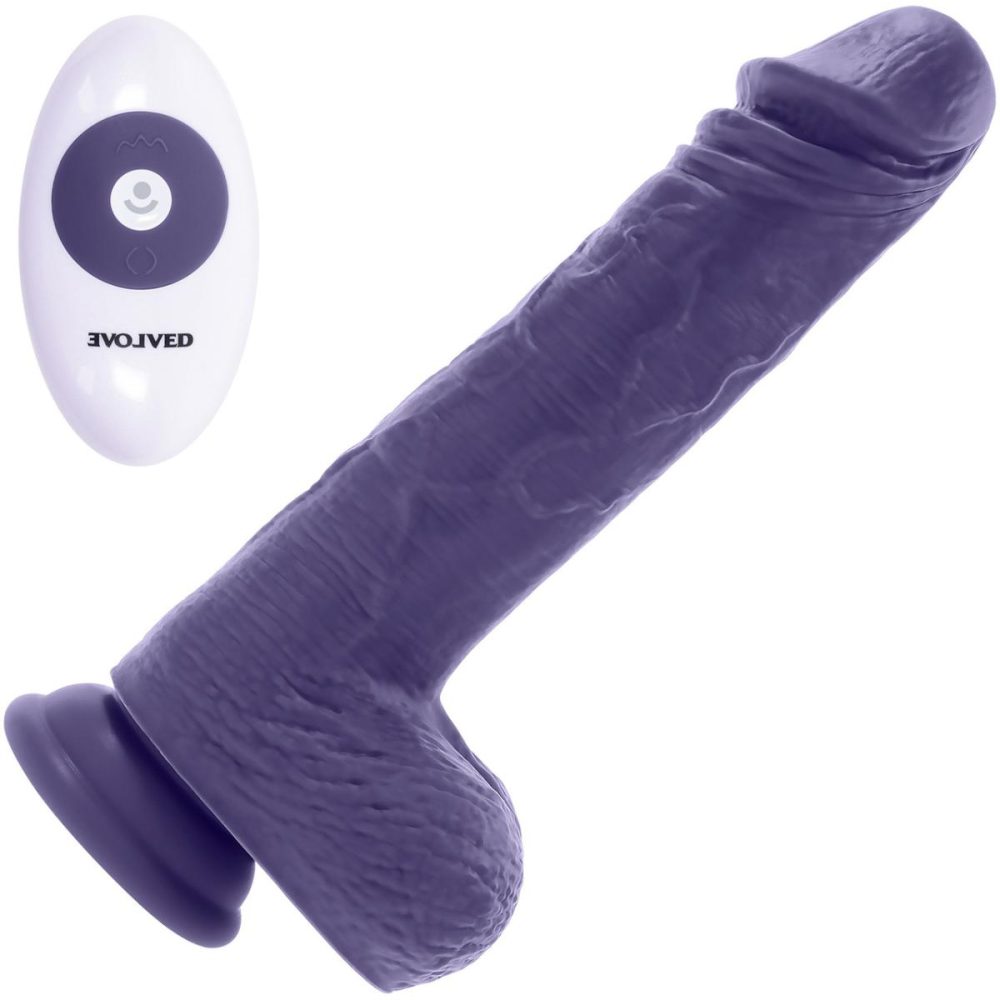 Remote Control Vibrators | Pleasure Rider Rechargeable Thrusting & Vibrating Silicone Dildo With Remote