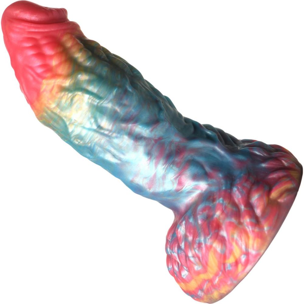 Remote Control Vibrators | Rainbow Phoenix 6.75" Rechargeable Vibrating Silicone Suction Cup Dildo With Remote