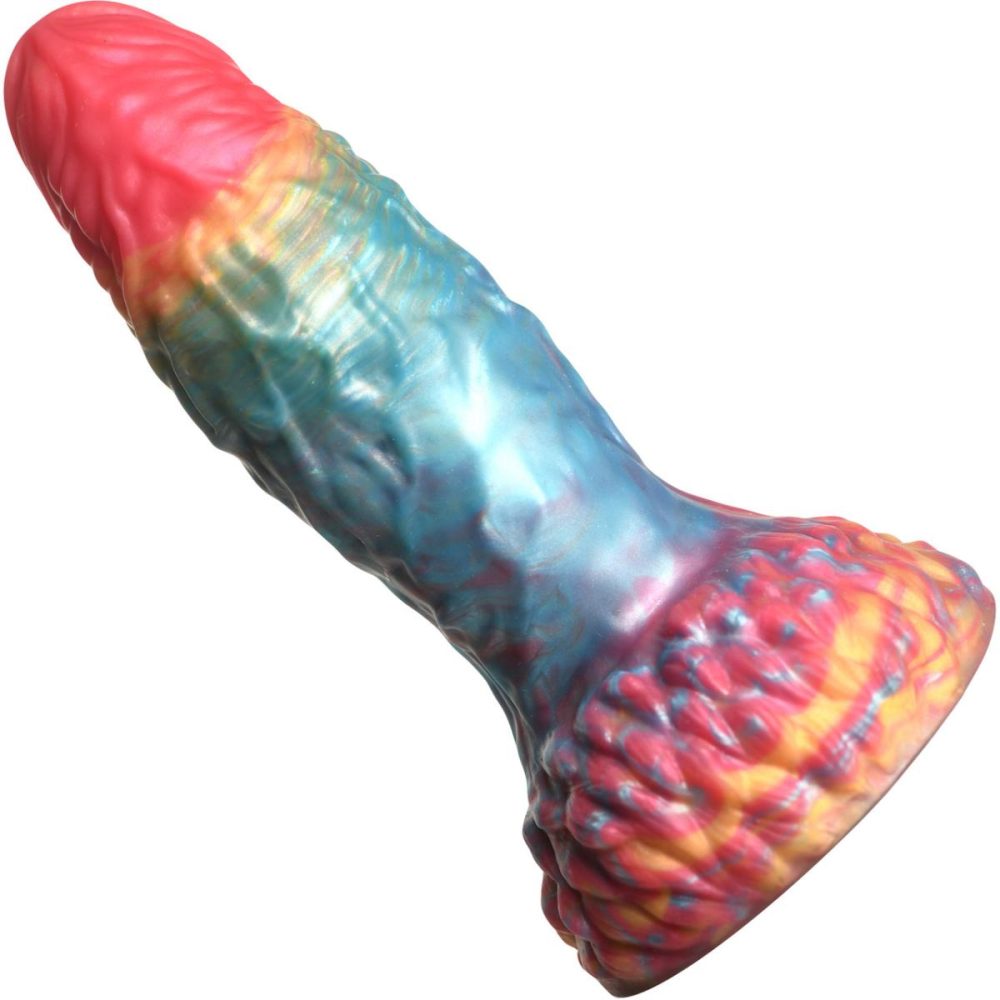 Remote Control Vibrators | Rainbow Phoenix 6.75" Rechargeable Vibrating Silicone Suction Cup Dildo With Remote