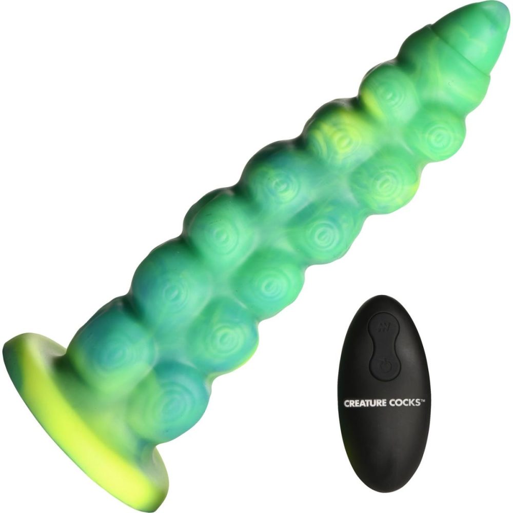 Remote Control Vibrators | Squirmer Rechargeable Thrusting & Vibrating Silicone Suction Cup Dildo With Remote