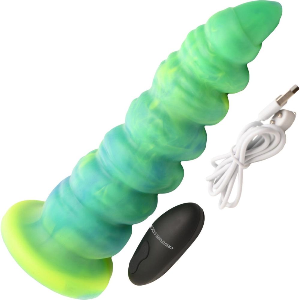 Remote Control Vibrators | Squirmer Rechargeable Thrusting & Vibrating Silicone Suction Cup Dildo With Remote