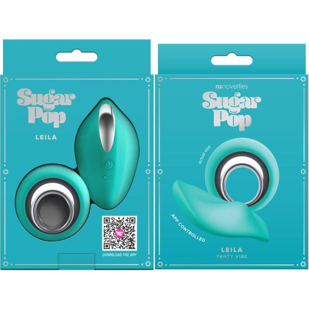 Remote Control Vibrators | Sugar Pop Leila Rechargeable Silicone App Enabled Panty Vibe With Remote – Teal