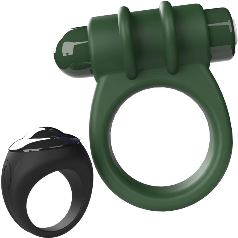 Remote Control Vibrators | Switch Rechargeable Vibrating Silicone Cock Ring With Remote – Green