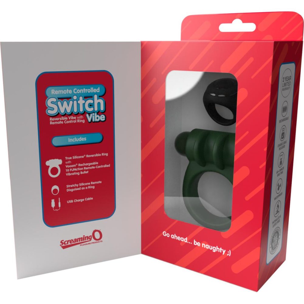 Remote Control Vibrators | Switch Rechargeable Vibrating Silicone Cock Ring With Remote – Green