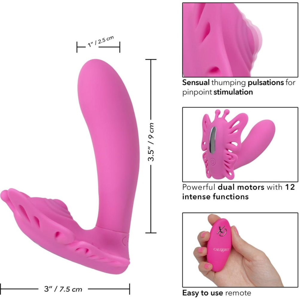 Remote Control Vibrators | Venus Butterfly Silicone Remote Pulsating Venus G Dual Stimulation Vibrator