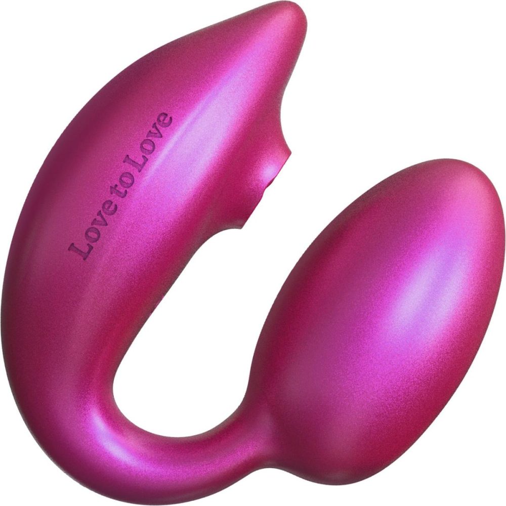 Remote Control Vibrators | Wonderlover Air Pulse Clitoral Stimulator & Vibrating G-Spot Egg Love To Love – Iridescent Berry