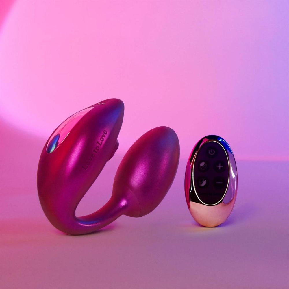 Remote Control Vibrators | Wonderlover Air Pulse Clitoral Stimulator & Vibrating G-Spot Egg Love To Love – Iridescent Berry