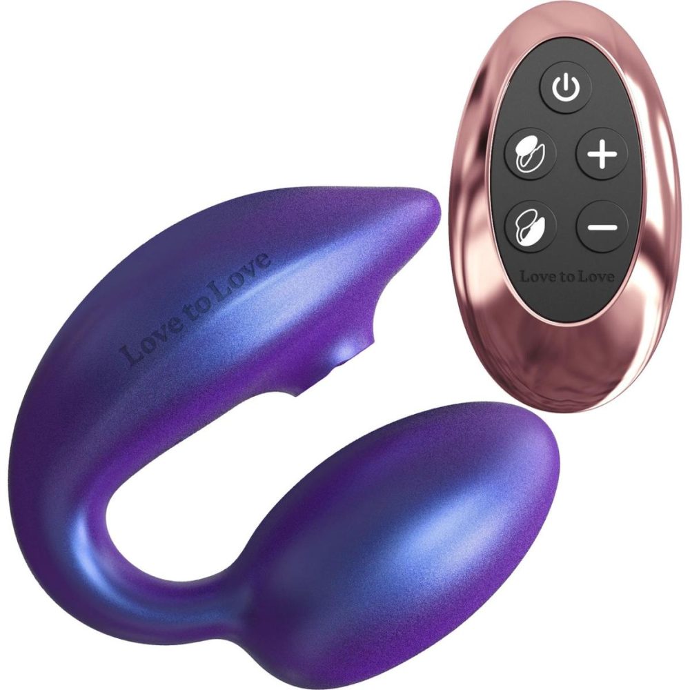 Remote Control Vibrators | Wonderlover Air Pulse Clitoral Stimulator & Vibrating G-Spot Egg Love To Love – Iridescent Night