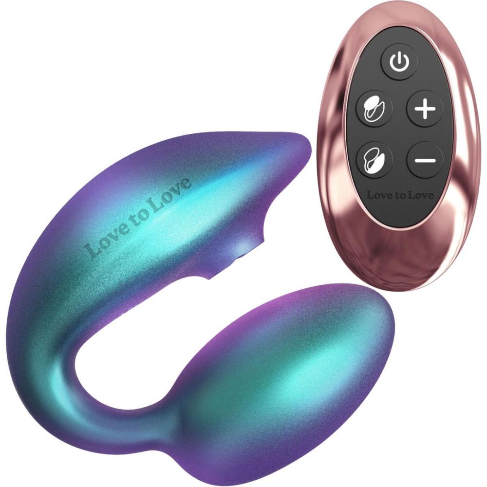 Remote Control Vibrators | Wonderlover Air Pulse Clitoral Stimulator & Vibrating G-Spot Egg Love To Love – Iridescent Turquoise