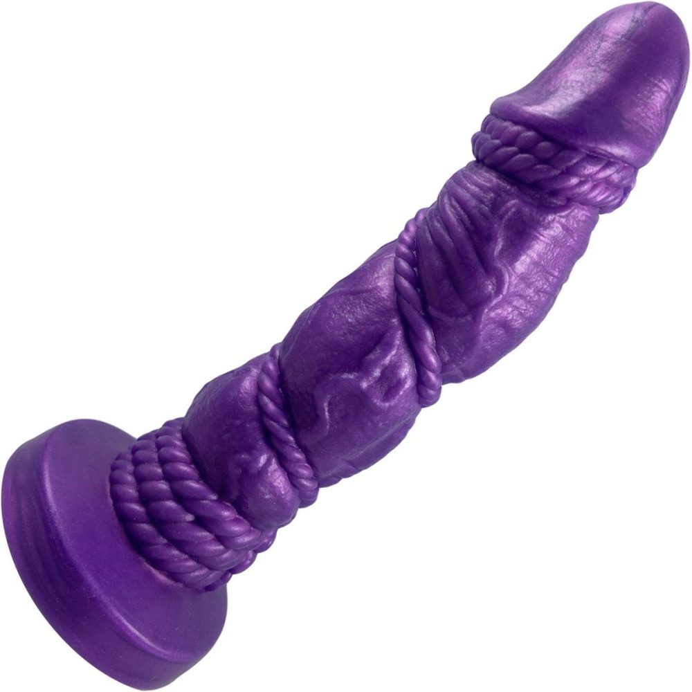 Semi-Realistic Dildos | Bound 2.0 – 6.75" Silicone Super Textured Dildo – Nola Purple