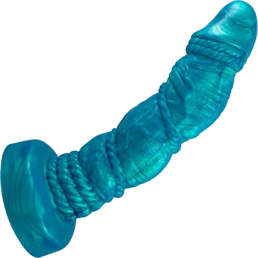 Semi-Realistic Dildos | Bound 2.0 XL 10" Silicone Super Textured Dildo – Mermaid Blue