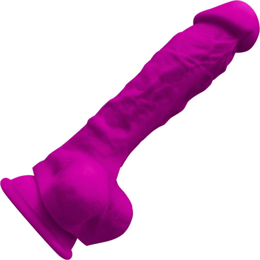 Semi-Realistic Dildos | Colours Pleasures 7 Inch Purple Silicone Suction Cup Dildo