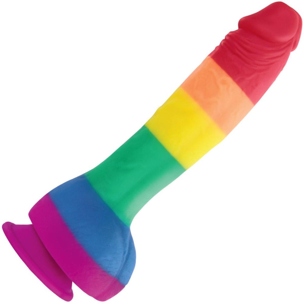 Semi-Realistic Dildos | Colours Pleasures 8 Inch Pride Edition Silicone Suction Cup Dildo