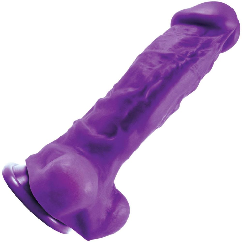 Semi-Realistic Dildos | Colours Pleasures Thick 5 Inch Silicone Suction Cup Dildo – Purple