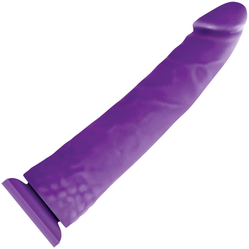 Semi-Realistic Dildos | Colours Pleasures Thin 8 Inch Purple Silicone Suction Cup Dildo