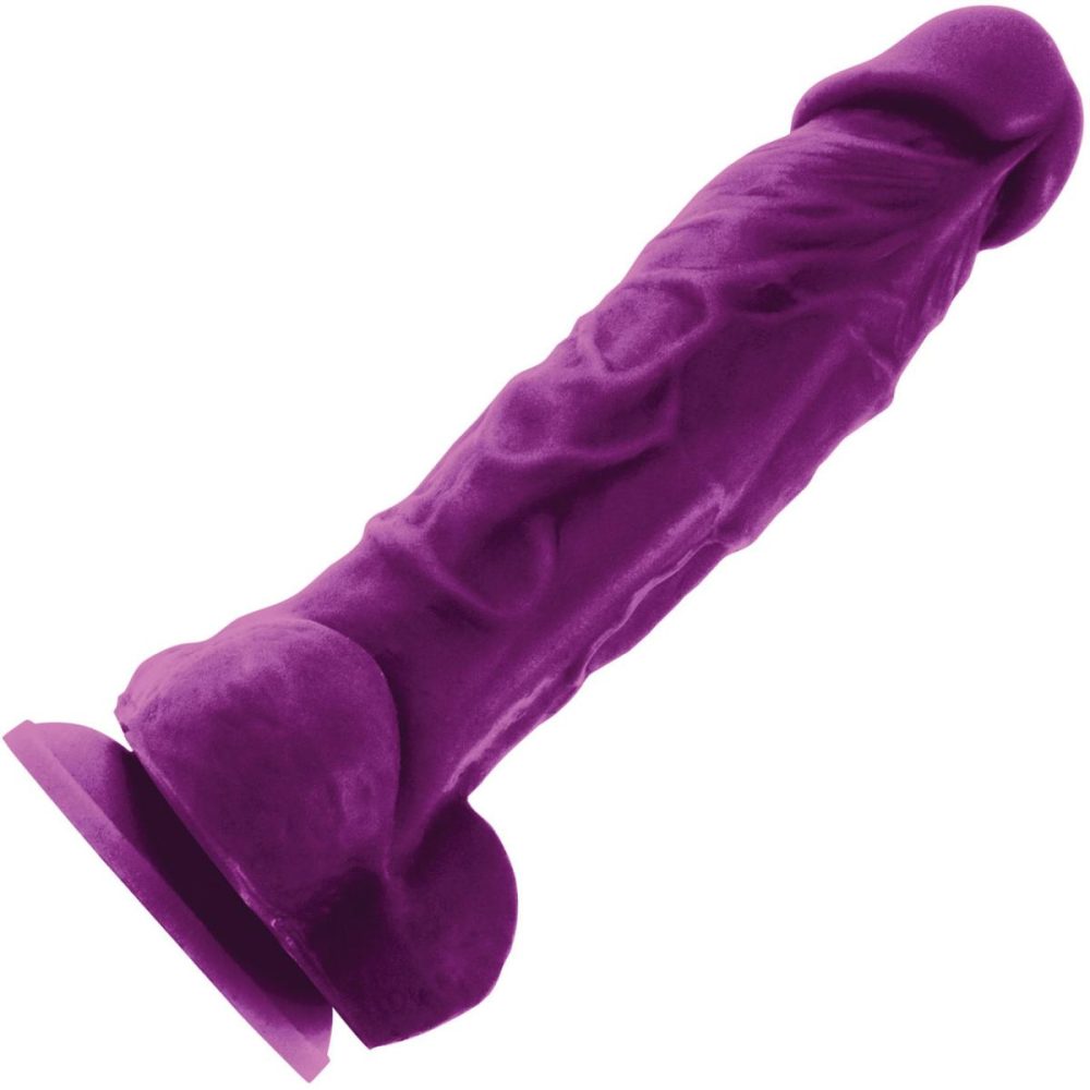 Semi-Realistic Dildos | ColourSoft 5 Inch Purple Silicone Suction Cup Dildo