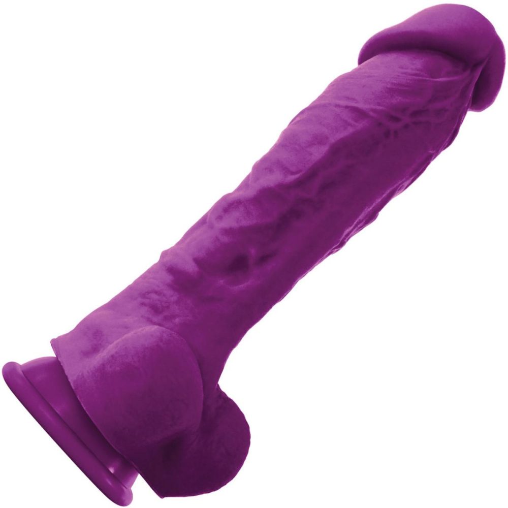 Semi-Realistic Dildos | ColourSoft 8 Inch Purple Silicone Suction Cup Dildo