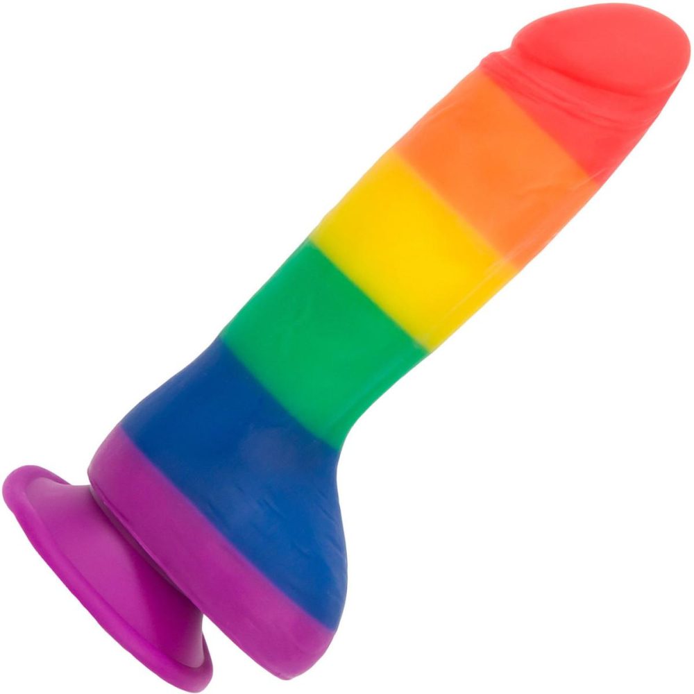 Semi-Realistic Dildos | – Justin 8" Silicone Suction Cup Dildo With Balls – Pride